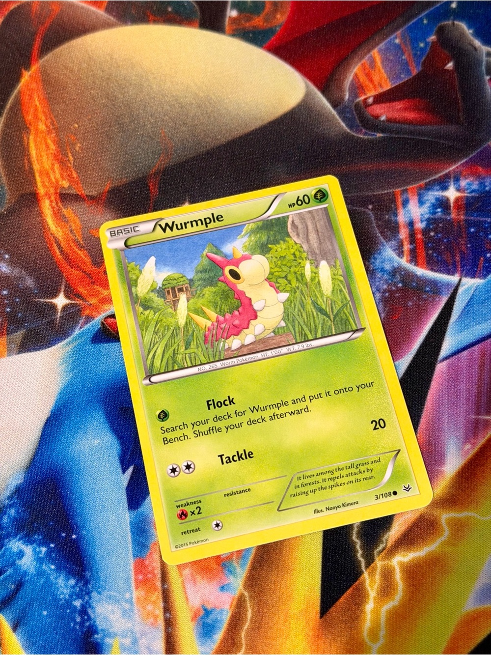 Pokemon Wurmple roaring skies  card new
